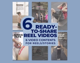 Physiotherapy Reel Video Templates: Social Media Content (Digital Download)