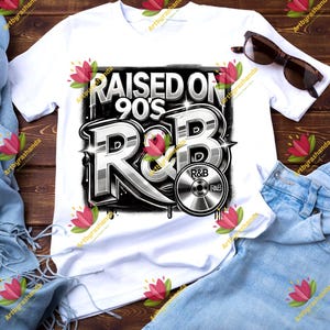 Aufgezogen auf 90er Jahre R & B Digital Download PNG Sublimation