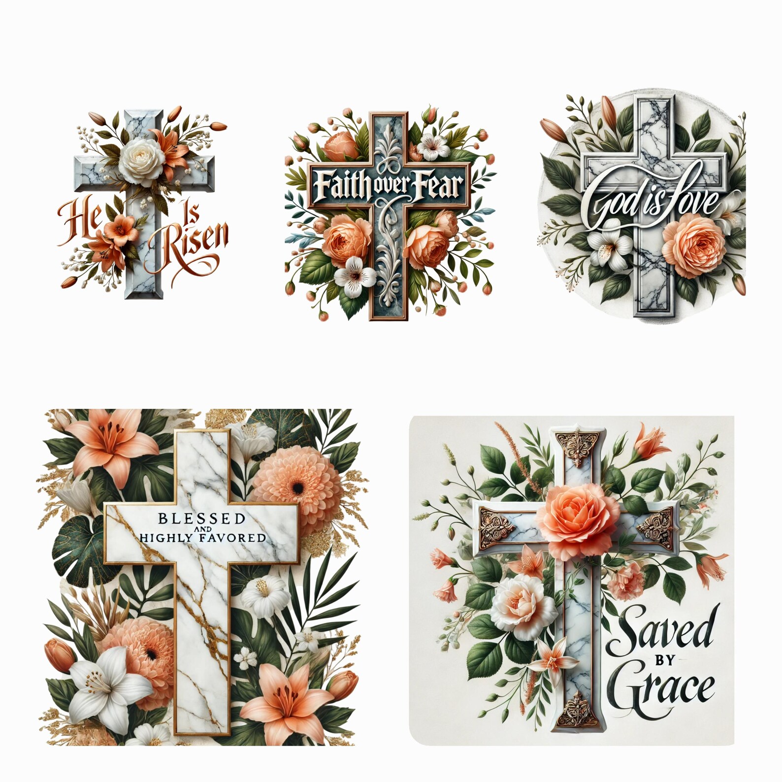 Faith-inspired Marble Cross Designs | Digital Download | Religious ...