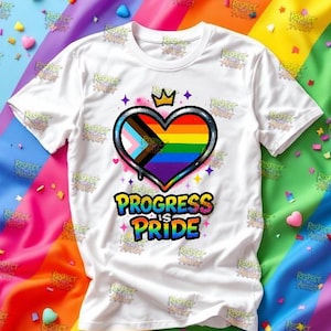 Conception de t-shirt Pride png Pride Progress Heart