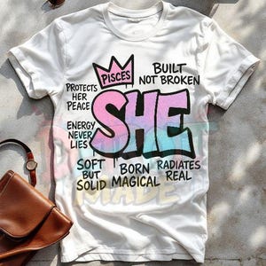SIE Pisces Sublimation PNG - Cotton Candy Airbrush Sternzeichen Kunst | Digitaler Download für T-Shirts, Becher und Mehr