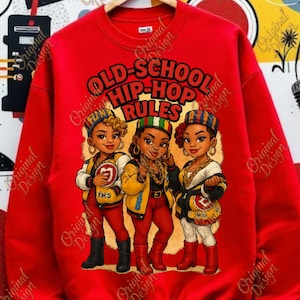 Old School Hip Hop PNG 90s Retro Rap Music Digital Download Urban Streetwear Graphic