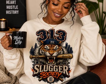 313 Slugger Society Detroit Tiger Baseball PNG (Digital Download)