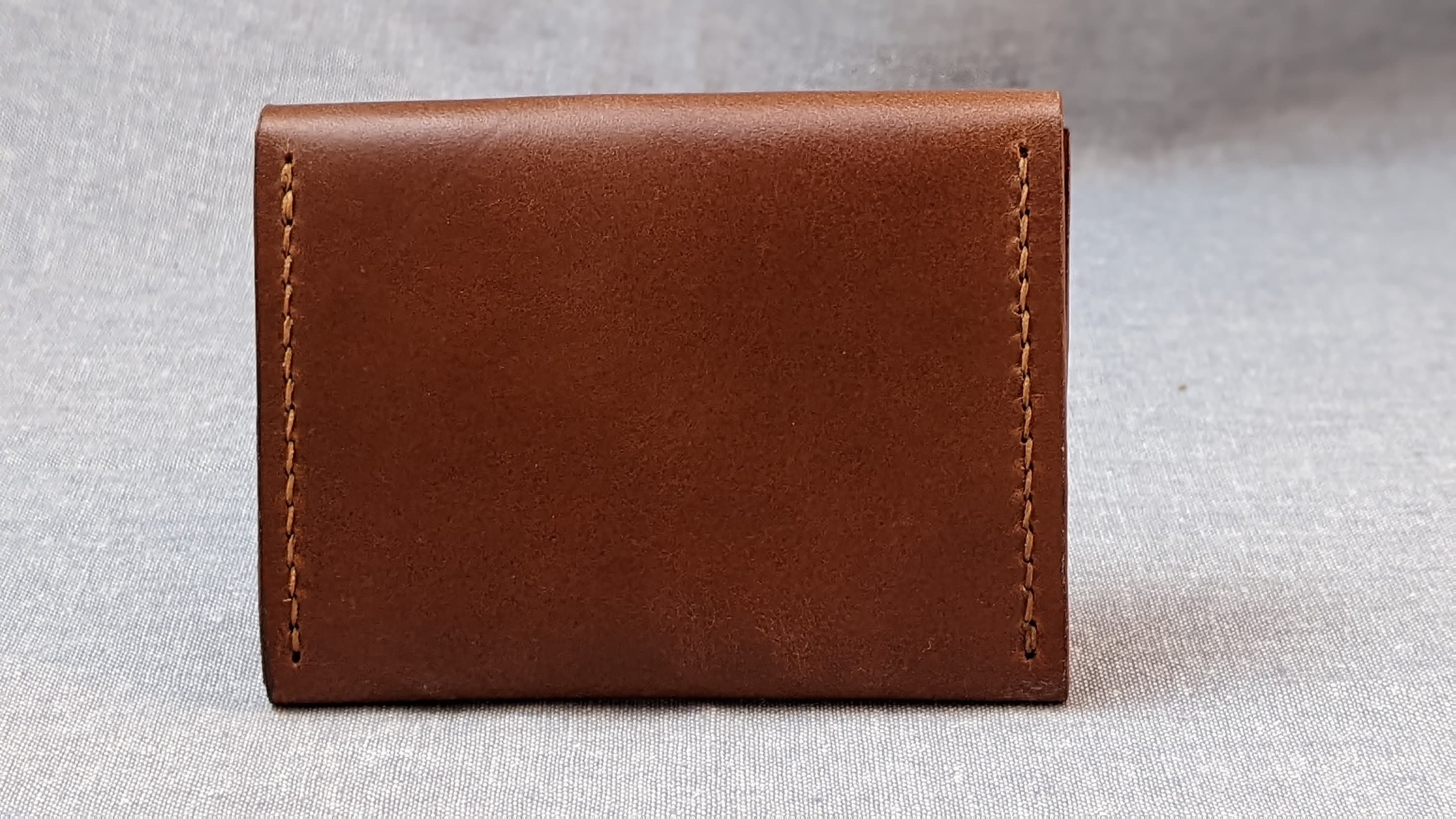 Hand Stitched Button Stud Leather Wallet - Etsy