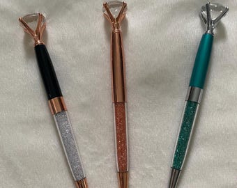 Pluma Dark Academia Crystal Pen Escritura