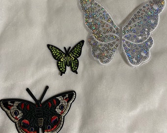 Colección de parches de mariposas La naturaleza es bella estética