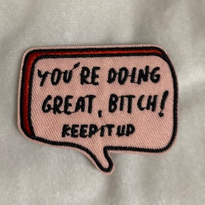 Positive Affirmation Patch Words Quotes You're Doing Great