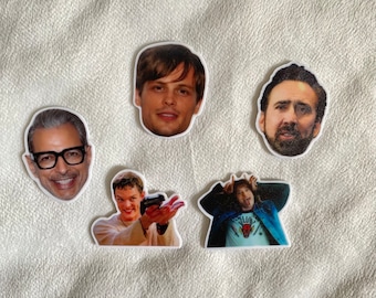 Conjunto de resina DILF Acrílico de tapa dura Perfecto para lazos para el cabello, accesorios, proyectos de manualidades y más / Jeff Goldblum Nicholas Cage Matthew Lillard