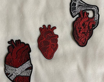 Colección de parches de corazón para amantes del corazón anatómico