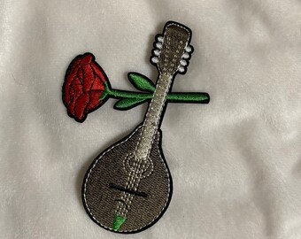 Parche de guitarra adhesivo vanguardista gótico femenino estético oscuro romántico