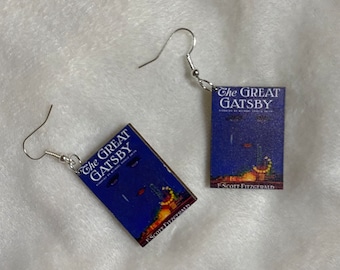 Pendientes del Gran Gatsby Novelas literarias Icónico Clásico Oscuro Academia Accesorios