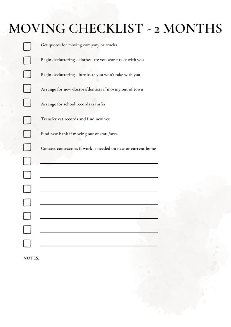 View of Moving Checklist, Moving Planner, Cleaning Checklist, Home Sale ...