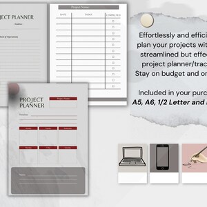 Project Planning, Project Tracking, Project Planner, Project Tracker, Task Management, Task Tracker, Planning, Planner Printable
