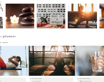 Notion Fitness Planner: Workout & Meal Tracker (Digital Template)