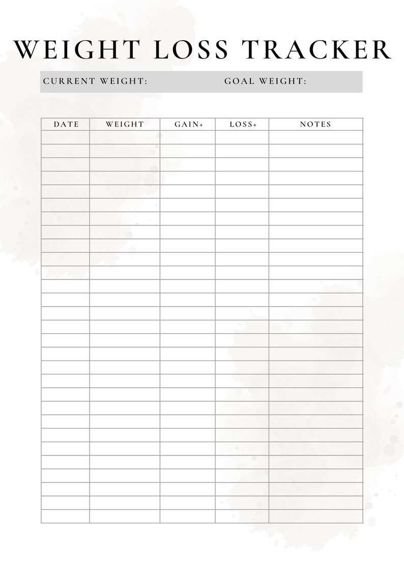 Printable Wellness Tracker, Printable Fitness Planner, Gratitude ...