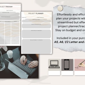 Project Planning, Project Tracking, Project Planner, Project Tracker, Task Management, Task Tracker, Planning, Planner Printable