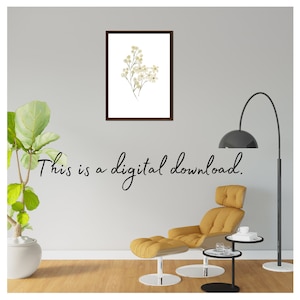 Flower Line Art Prints, Minimalist Botanical Art, Flower Line Drawing, Aesthetic Decor, Gallery Floral Wall Art, Modern Art Digital Download