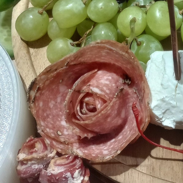 Salami Roses: Step by Step Instructions