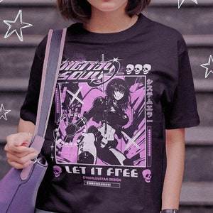 Cyberpunk Digital Soul Unisex T-Shirt, Cyberpunk Shirt, Anime Cyberpunk, Harajuku Fashion, Harajuku Shirt, Cyberpunk Girl, J-Fashion