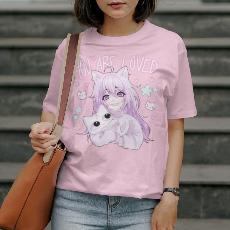 Aesthetic Kawaii Cat Shirt, Harajuku Shirt, Aesthetic Clothing, Menhera