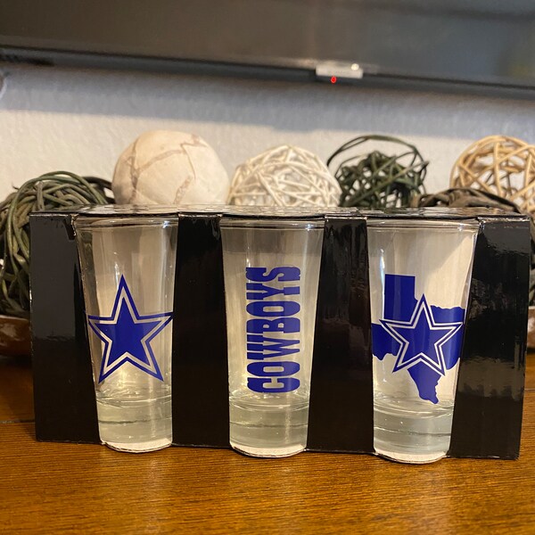 Dallas Cowboy Shot Glasses Etsy
