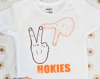 Virginia Tech | VT Hands | Hokie Baby Onesie
