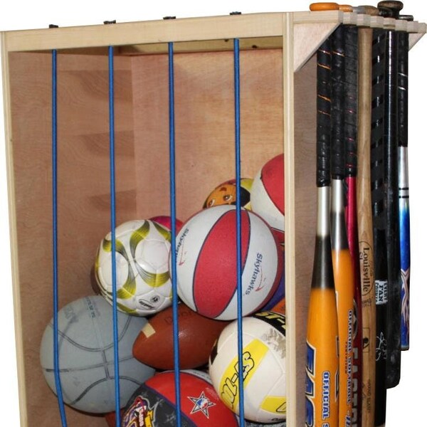 Sporting Goods Storage/Bat Rack & Baseball Gear Cabinet Plans