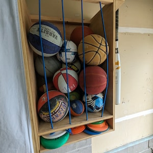 Sporting Goods Storage/Bat Rack & Baseball Gear Cabinet Plans