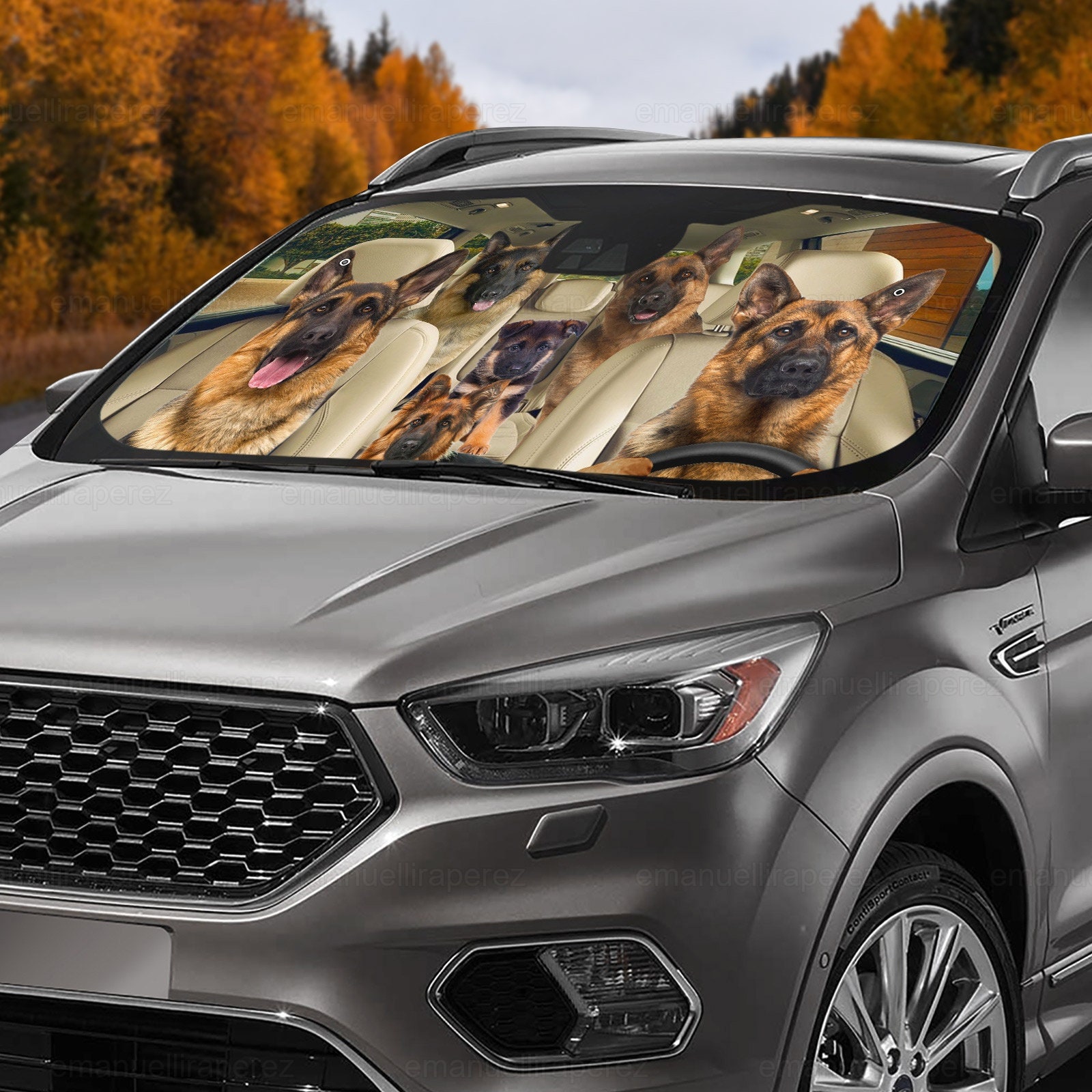 Discover German Shepherd Car Sunshade, Dog Windshield Sunshade, Auto Sunshade For Car