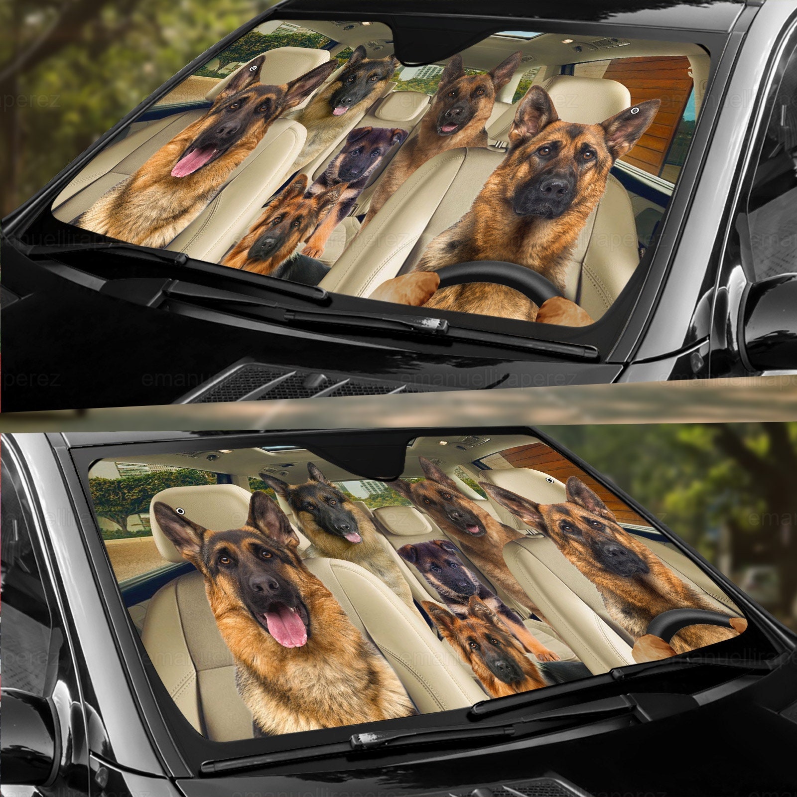 Discover German Shepherd Car Sunshade, Dog Windshield Sunshade, Auto Sunshade For Car