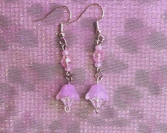 Pink Petal Ohrringe: Handgemachte Perlen Schmuck