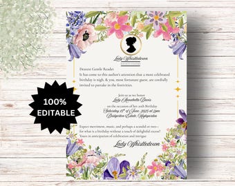 Bridgerton season 4 party, series watch invitation