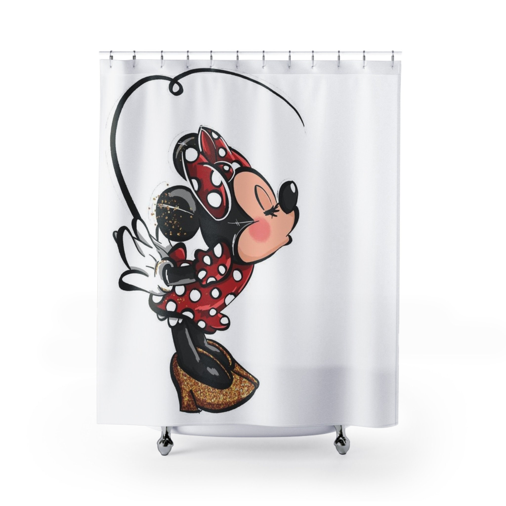 Minnie Mouse Disney Magic Shower Curtain, Magic Kingdom Shower, Disney