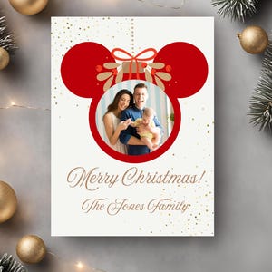 Modèle MODIFIABLE de carte de Noël Disney, carte de Noël Disney, carte de Noël magique, modèle de carte de vœux Disney, téléchargement immédiat