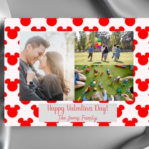 Carte de Saint-Valentin MODIFIABLE Disney, Mickey Disney Saint-Valentin, carte chérie, amoureux de Disney, modèle modifiable, carte Disney, téléchargement immédiat