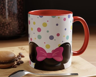 Taza de café de Minnie Mouse de Disney, regalo para amantes de Disney, taza de té de cerámica de Minnie, regalo de cumpleaños para ella, taza decorativa para cocina