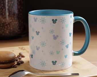Taza de Disney de invierno, decoración del hogar de Disney, taza de cerámica Forever Mickey, taza de café de Disney, taza de té, regalo para fanáticos de Disney, coleccionable