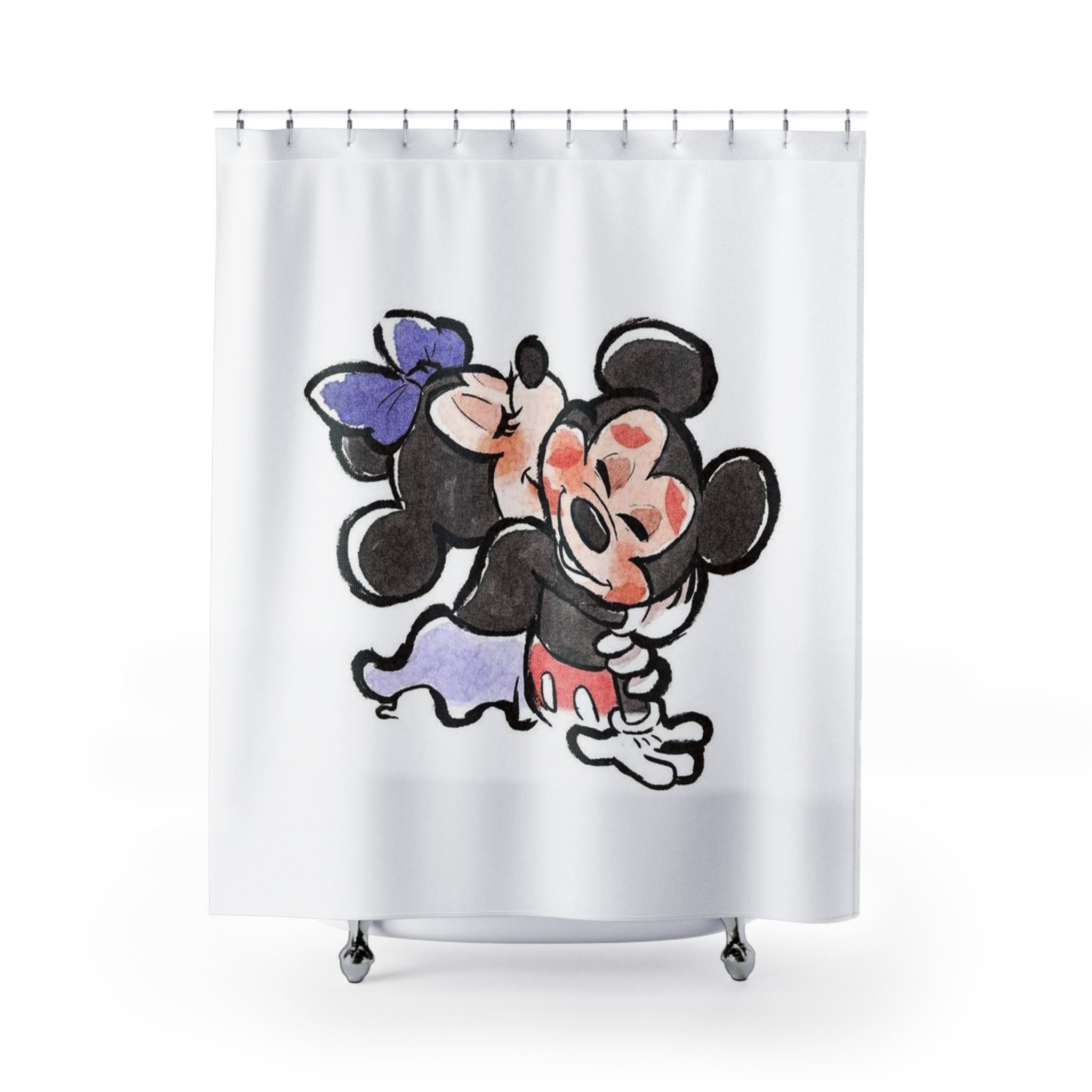 Mickey & Minnie Shower Curtain Etsy