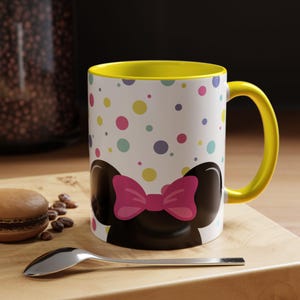 Taza de café de Minnie Mouse de Disney, regalo para amantes de Disney, taza de té de cerámica de Minnie, regalo de cumpleaños para ella, taza decorativa para cocina imagen 5