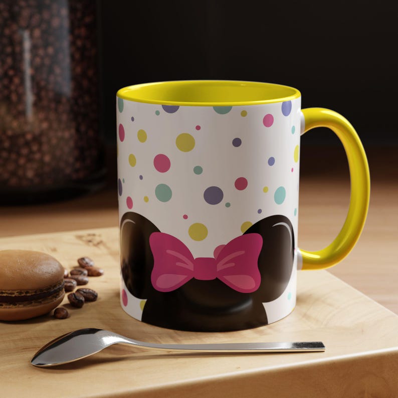 Taza de café de Minnie Mouse de Disney, regalo para amantes de Disney, taza de té de cerámica de Minnie, regalo de cumpleaños para ella, taza decorativa para cocina imagen 5
