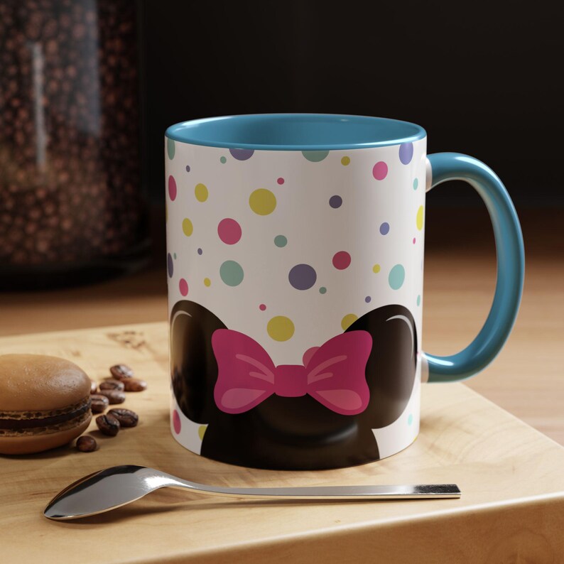 Taza de café de Minnie Mouse de Disney, regalo para amantes de Disney, taza de té de cerámica de Minnie, regalo de cumpleaños para ella, taza decorativa para cocina imagen 6