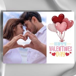 Carte de Saint-Valentin MODIFIABLE, joyeuse Saint-Valentin, carte de couple amoureux, carte de Saint-Valentin pour les couples, modèle modifiable, téléchargement immédiat