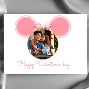 Carte MODIFIABLE Disney Saint-Valentin, Mickey Disney Saint-Valentin, carte chérie, modèle modifiable, amoureux de Disney, téléchargement immédiat