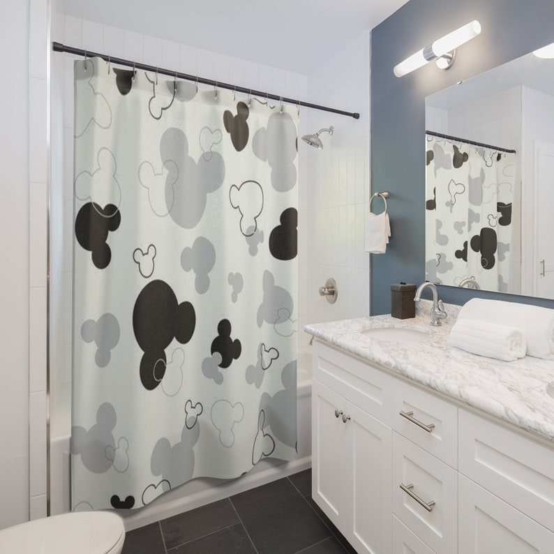 Disney's Mickey Mouse Shower Curtain, Magic Kingdom Shower, Disney Bathroom, Disney Shower