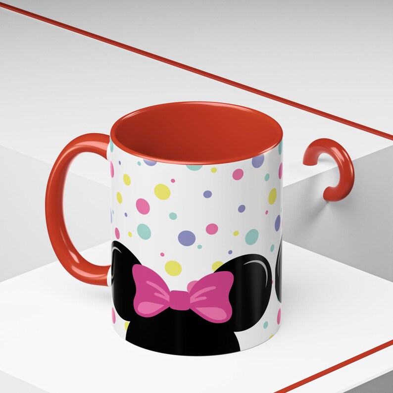 Taza de café de Minnie Mouse de Disney, regalo para amantes de Disney, taza de té de cerámica de Minnie, regalo de cumpleaños para ella, taza decorativa para cocina imagen 3