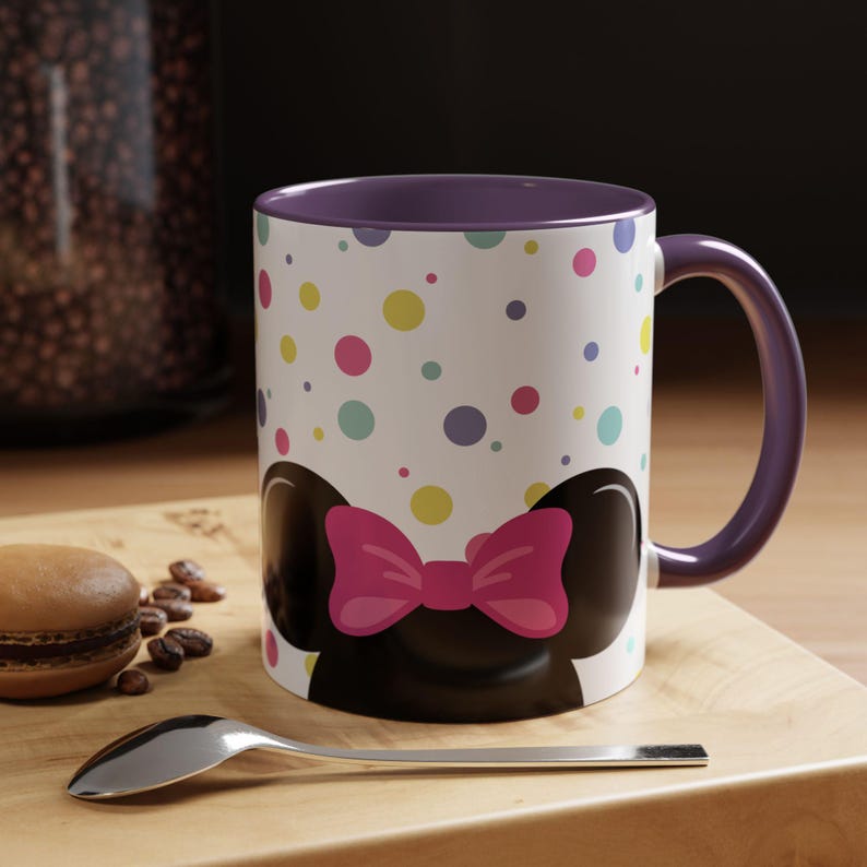 Taza de café de Minnie Mouse de Disney, regalo para amantes de Disney, taza de té de cerámica de Minnie, regalo de cumpleaños para ella, taza decorativa para cocina imagen 7