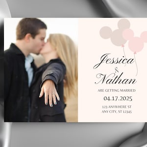 EDITIERBARE Micky Save the Date Einladung, magische Micky Hochzeitspostkarte, Disney Save The Date, Disney Hochzeitskarte, INSTANT DOWNLOAD