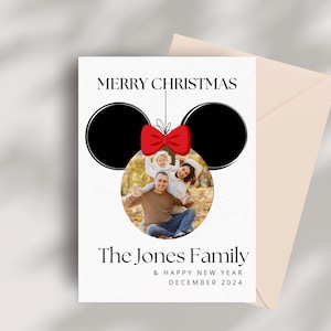 EDITIERBARE Disney Holiday Weihnachtskarte, sehr fröhliche Mickey Weihnachtskarte, magische Weihnachtskarte, bearbeitbare Vorlage, Sofort Download