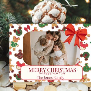 EDITABLE Disney Holiday Snacks Xmas Card, Very Merry Mickey Christmas Card, Magical Christmas Card, Editable Template, Instant Download