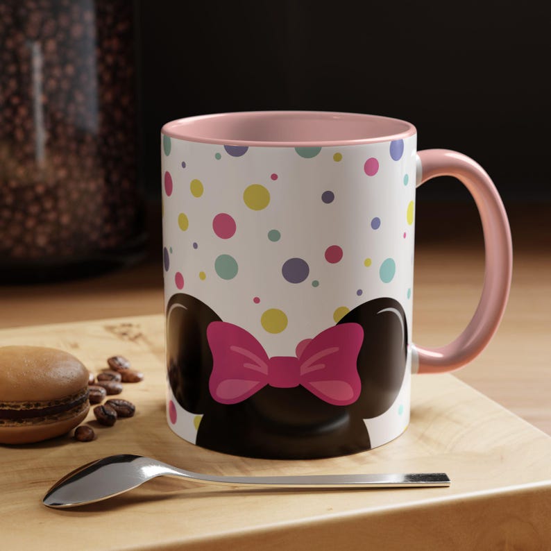 Taza de café de Minnie Mouse de Disney, regalo para amantes de Disney, taza de té de cerámica de Minnie, regalo de cumpleaños para ella, taza decorativa para cocina imagen 8